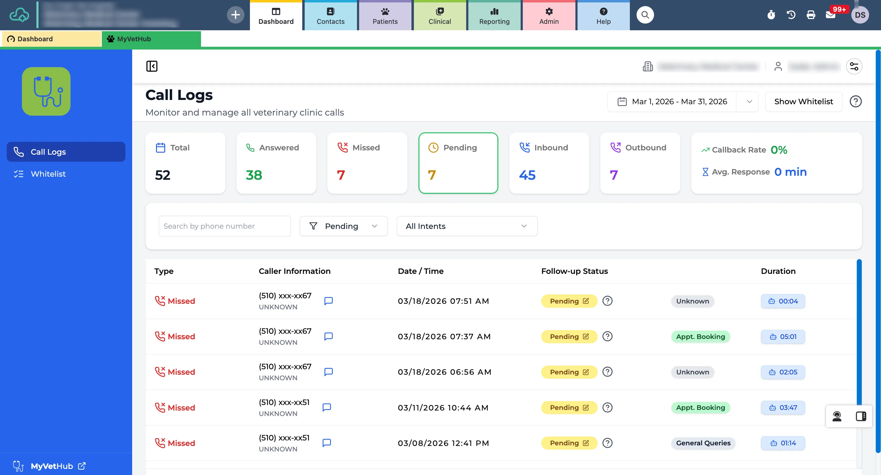 Track every patient call